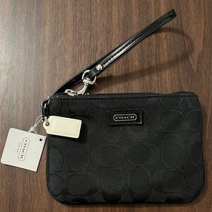 Coach Black Wristlet (6 inch width)